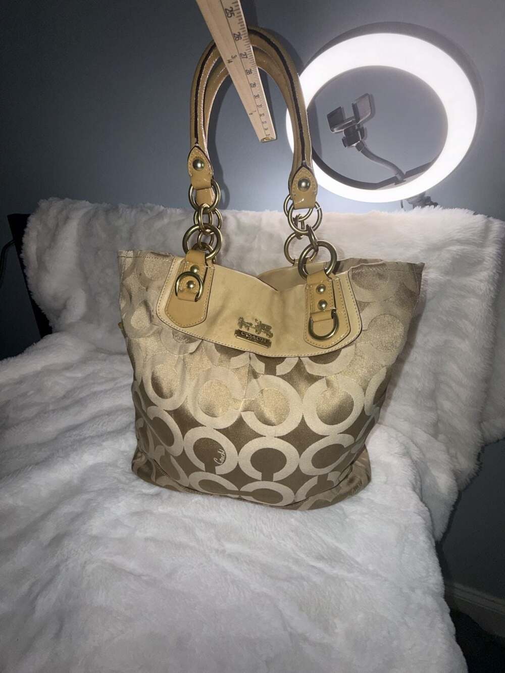 Coach Signature Op Art Tote Bag 13583